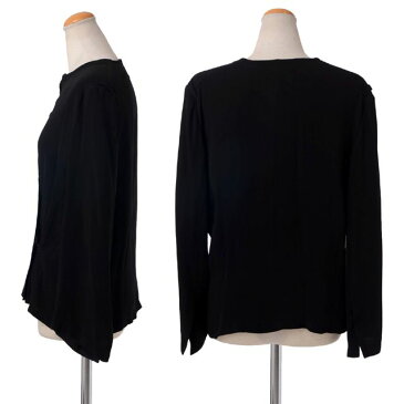 アンドゥムルメステール (ann demeulemeester) ノーカラーブラウスジャケット ブラック 431022013 送料無料 【正規取扱】