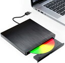 【5%OFFクーポン】WVX 外付けDVDドライブ USB3.0対応 静音設計 超高速転送 スリムコンパクト CD/DVDプレーヤー 読み込み専用 プラグ&プレイ Windows/Mac/Linux対応 給電ケーブル付き