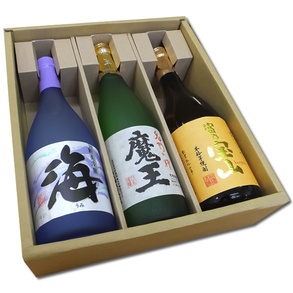 ★当店お勧め★（人気有名希少 芋焼酎）海 魔王 富乃宝山 芋焼酎 720ml×3本 セット 飲み比べセット 本格焼酎 芋焼酎 セット 大海酒造 白玉醸造 西酒造 焼酎 魔王 焼酎 飲み比べセット 焼酎 飲み比べ 魔王 お中元 夏 ギフト 焼酎 お中元 ギフト 焼酎 お中元 送料無料 3