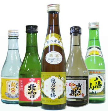 父の日ギフト （送料無料）人気銘酒希少名門酒 新潟金賞受賞蔵 飲み比べ 300mlx5本 越乃寒梅 北雪 本生貯 吉乃川 辛口 八海山 菊水 生原酒 日本酒 飲み比べセット 石本酒造 八海醸造 菊水酒造 日本酒 セット　父の日 酒 お酒 飲み比べ 日本酒 飲み比べ 父の日 プレゼント