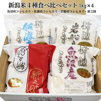 （セール期間中） お米 食べ比べセット （1等米使用）令和2年産 魚沼産 コシヒカリ 佐渡産 コシヒカリ 岩船産 コシヒカリ 新之助 1キロ × 4袋 白米 精米 お米 ギフト 新潟 お土産 母の日 プレゼント お誕生日 新潟 新之助 新潟 三大 コシヒカリ 高級 ギフト