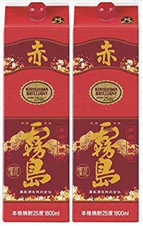 赤霧島 あす楽★(送料無料) 赤霧島 1800ml 2本 紙パック入り セット 霧島酒造 芋焼酎 赤霧島 1800nl 2本 赤霧島 赤霧島 2本