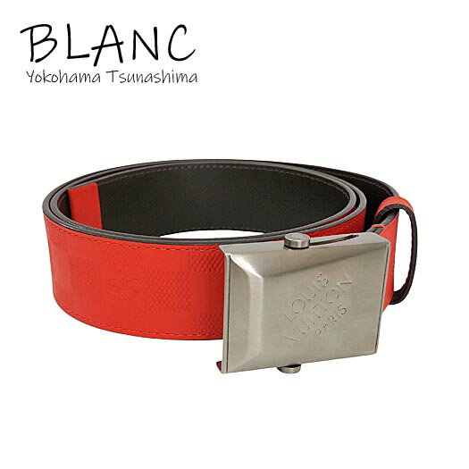 ルイヴィトン ベルト サンチュール ピラミッド #100 アンフィニ マグマ M9104 シルバー金具 LOUIS VUITTON 横浜BLANC【中古】