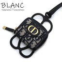 クリスチャン ディオール オブリーク トロッター柄 モンテーニュ フォンホルダー ネイビー 横浜BLANC【中古】