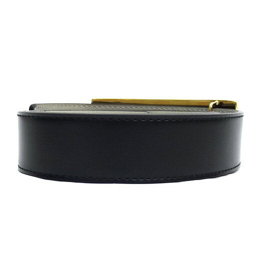 ブルガリ パレンテシベルト レザー ブラック 黒 ゴールド金具 #85 BVLGARI 横浜BLA...