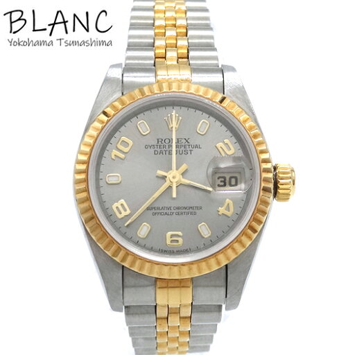 ロレックス ROLEX デイトジャスト 79173 K番 グレー文字盤 ステンレス K18YG 750 レディース 自動巻き 腕時計 横浜BLANC【中古】 ロレックス ROLEX デイトジャスト 79173 K番 グレー文字盤 ステンレス K18YG 750 レディース 自動巻き 腕時計 横浜BLANC【中古】