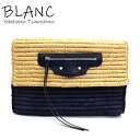 バレンシアガ クラッチバッグ ラフィア ナチュラル ネイビー 339549 BALENCIAGA 横浜BLANC【中古】