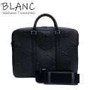 グッチ ジャンボGG ビジネスバッグ ブリーフケース レザー 658573 ブラック 黒 GUCCI 横浜BLANC【中古】