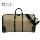 グッチ GGスプリーム 2way ボストンバッグ GGスプリーム レザー ベージュ ブラック 406381 GUCCI 横浜BLANC【中古】