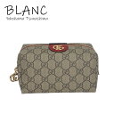 グッチ オフディア ポーチ 小物入れ GGスプリーム ベージュ レッド 548393 GUCCI 横浜BLANC【中古】