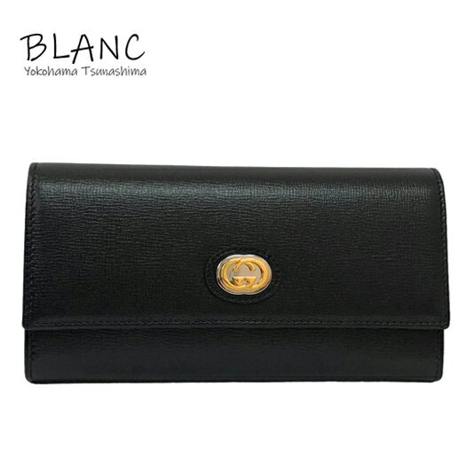 グッチ インターロッキングG 2つ折り長財布 レザー ブラック 598531 長財布 GUCCI 横浜BLANC