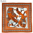 エルメス カレジェアン 140 大判 ショール ストール ズアヴとドラゴン Zouaves of Dragons カシミヤ シルク オレンジ HERMES 横浜...