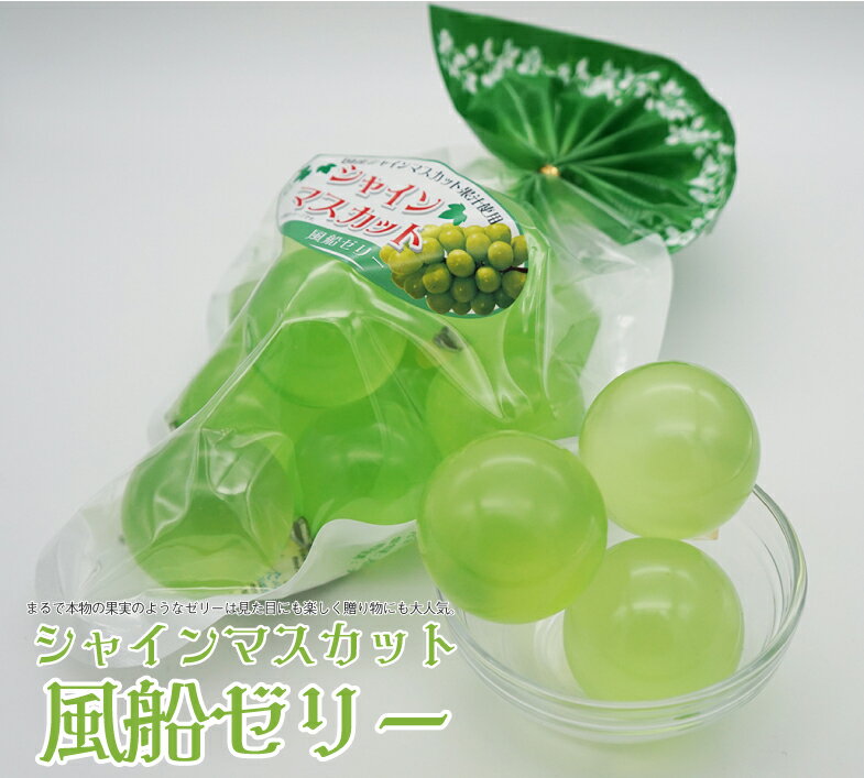 シャインマスカット風船ゼリー シャインマスカット ゼリー ぶどう 国産 風船 玉 駄菓子 昔ながら みのりの秋 お土産 長野土産 果実ゼリー