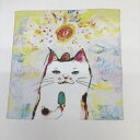 画家の岡本真実さんがデザインした癒しのネコ柄コットン100%ナツネコ柄