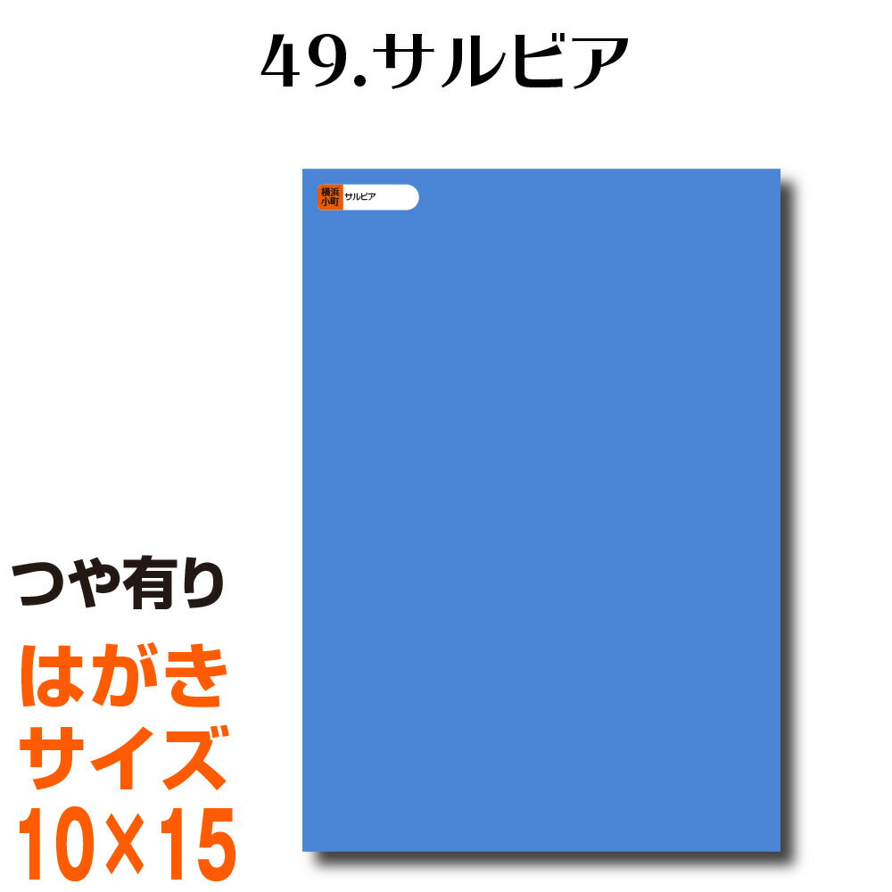 全116色 屋外用 カッティング用シート はがきサイズ49.サルビア （つや有り） ラッピングシート 自作 キッチン 防水 カラーリングシート 店舗 内装 壁紙 窓