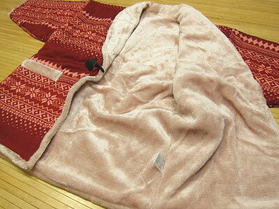 在庫1枚　婦人ボア綿入れはんてん（M〜L)