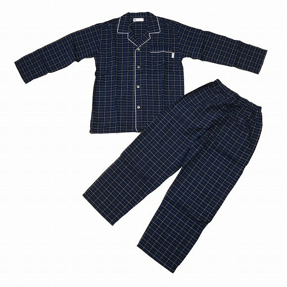 在庫1枚　メンズクラブ長袖紳士パジャマ（M)