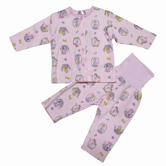 在庫1枚　プリンセス子供パジャマ(80)