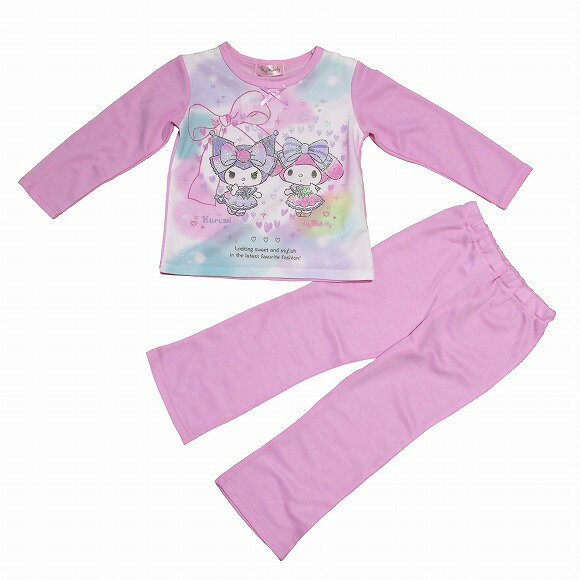 マイメロ＆クロミちゃん 子供パジャマ(110)(130)長袖長ズボン