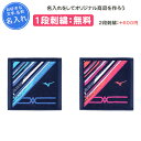 【名入れ1段付き】ミズノ スポーツタオル 名入れ 名前入れ 文字 刺繍 ハンドタオル 卒団 記念品 野球 サッカー バレーボール バスケ 部活 卒業記念品 卒部記念品 卒業祝い プレゼント ブルー 紺 青 32JYB107