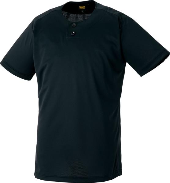 ZETT ゼット 野球　ソフトボール 野球 ベースボールTシャツ プルオーバーベースボールシャツ 22SS ブラック Tシャツ(bot721-1900)