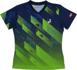 ジュイック 卓球 卓球 ゲームシャツ レディース Galaxy-J 23 ネイビーグリーン ケームシャツ・パンツ(5660-ng)