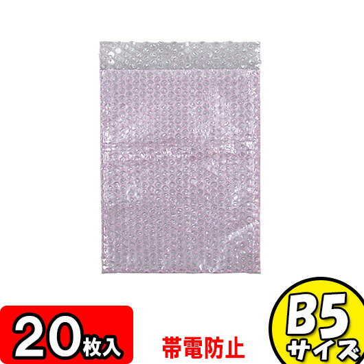 エアパッキン平袋 帯電防止タイプ B5サイズ 三層品 20袋セット【緩衝材セット 緩衝剤 エアクッション エアークッション エアーパッキン エアパッキン エアキャップ エアーパッキン 梱包 袋 店舗用品】 【オークション 発送】