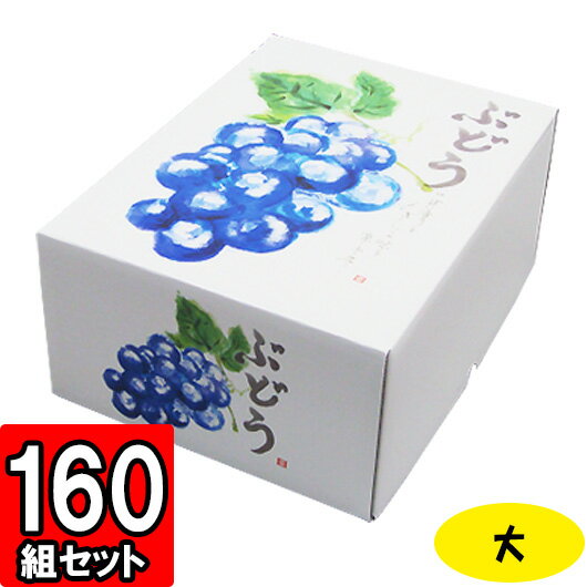 楽天ダンボールの横井パッケージ【メーカー直送品につき代引不可】もぎたてのぶどう 大 160セット 【ぶどう箱 葡萄箱 ぶどう用 葡萄用 ぶどう販売用 葡萄販売用 ぶどうの箱 フルーツ用 フルーツギフト用 果物用 フルーツ箱 果物箱 フルーツ用箱 贈答用 化粧箱 青果】