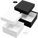 ギフトボックス 貼り箱(No.09) フラワー 小 共通 内寸150×150×70mm 白/黒