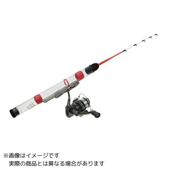 大阪漁具 PROX 23 クリアロックプラスセット2(スピニング) #S(蛍光レッド)+リール