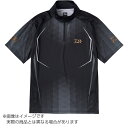 ダイワ DE-7625 ショートスリーブハーフジップシャツ #ブラック#L