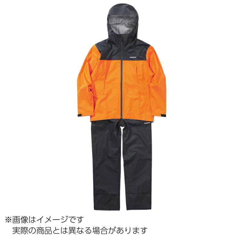 シマノ RA-047X 3レイヤー レインスーツ ＃オレンジ ＃L