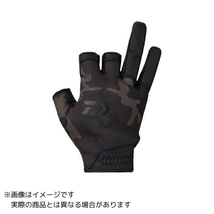 ダイワ 防寒ゲームグローブ 3本カット DG-6523W ＃グリーンカモ ＃M