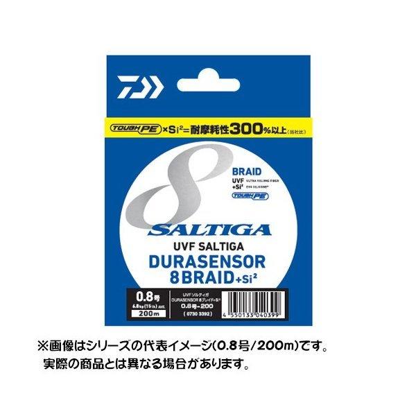 ●DAIWA（ダイワ） ●商品名：UVF　ソルティガデュラセンサー8＋Si2 ●新原糸TOUGH　PE採用 ●TOUGH　PExNEW　Evo　Silicone2＝耐摩耗性300％以上（当社比）