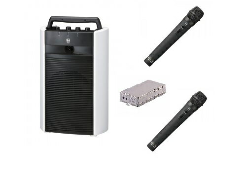TOA 800MHz帯 ワイヤレスアンプCD付+マイク(ハンド型)2本セット「WA-2700CD+WM-1220×2+WTU-1720」 WA-2700CD-B