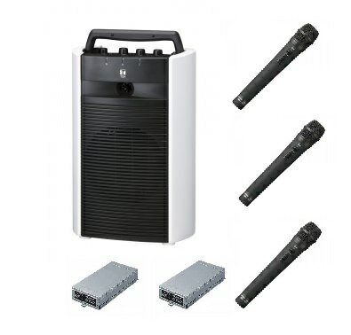 TOA ダイバシティワイヤレスアンプ(CD付)+マイク3本セット「WA-2800CD+WM-1220×3+WTU-1820×2」 WA-2800CD-C
