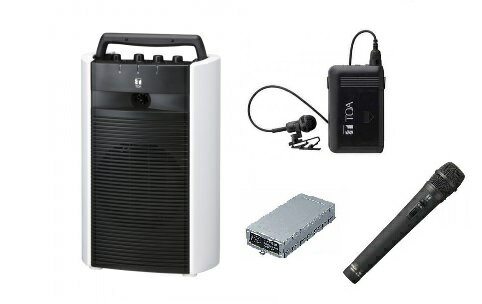 TOA 800MHz帯 ワイヤレスアンプ(ダイバシティ）(CD、SD、USB付）+マイク2個（ハンド型/タイピン型）のセット商品「WA-2800SC+WM-1220+WM-1320+WTU-1820」 WA-2800SC-C