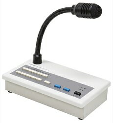 ●一斉放送、10回線のブロック放送が可能なリモートマイクロホンです。 ●ユニット式卓上アンプBXシリーズ、壁掛非常放送設備EWAシリーズ等に使用できます。 BXシリーズにご使用の場合は5回線リレーボックスBR-50が必要です。 ●壁面取付金具AK-01を使用することにより、壁掛形となります。 ●4音チャイムユニットEC-44を組込み可能。