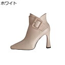 【20%OFFクーポン】ショートブーツ レディースブーツ pu革 シンプル 秋冬ブーツ 無地 歩きやすい 太めヒール 8cmヒール 美シルエット ハイヒール 大きいサイズ 入学式 卒業式 ビジネス ハロウィン 通勤オフィス