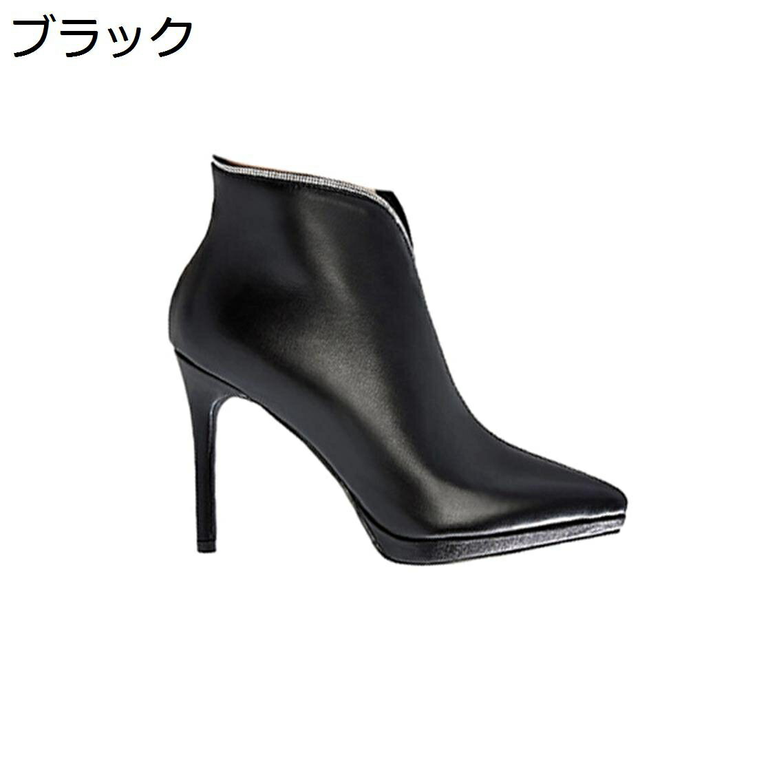 【20%OFFクーポン】ショートブーティー スエード 牛革 レディース シンプル 軽量 ピンヒール10cm ブー..