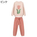 【20%OFFクーポン~】パジャマ 女の子 フランネル 春秋冬 子供服 ルームウェア クルーネック 裏起毛 2点セット トップス+ズボン ウェストゴム 無地 可愛い モコモコ 肌に優しい ゆったり 保温 防寒 部屋着 ナイトウェア