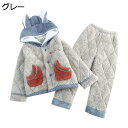 【20%OFFクーポン~】ルームウェア ベビー 春秋冬 パジャマ 男女兼用 ボーイズ 女の子 裏起毛 肉付け 中綿入り 前開き 厚手 柔らかい 上下セット トップス+ズボン ウェストゴム 可愛い 保温 防寒 ふわふわ ゆったり 部屋着 ナイトウェア