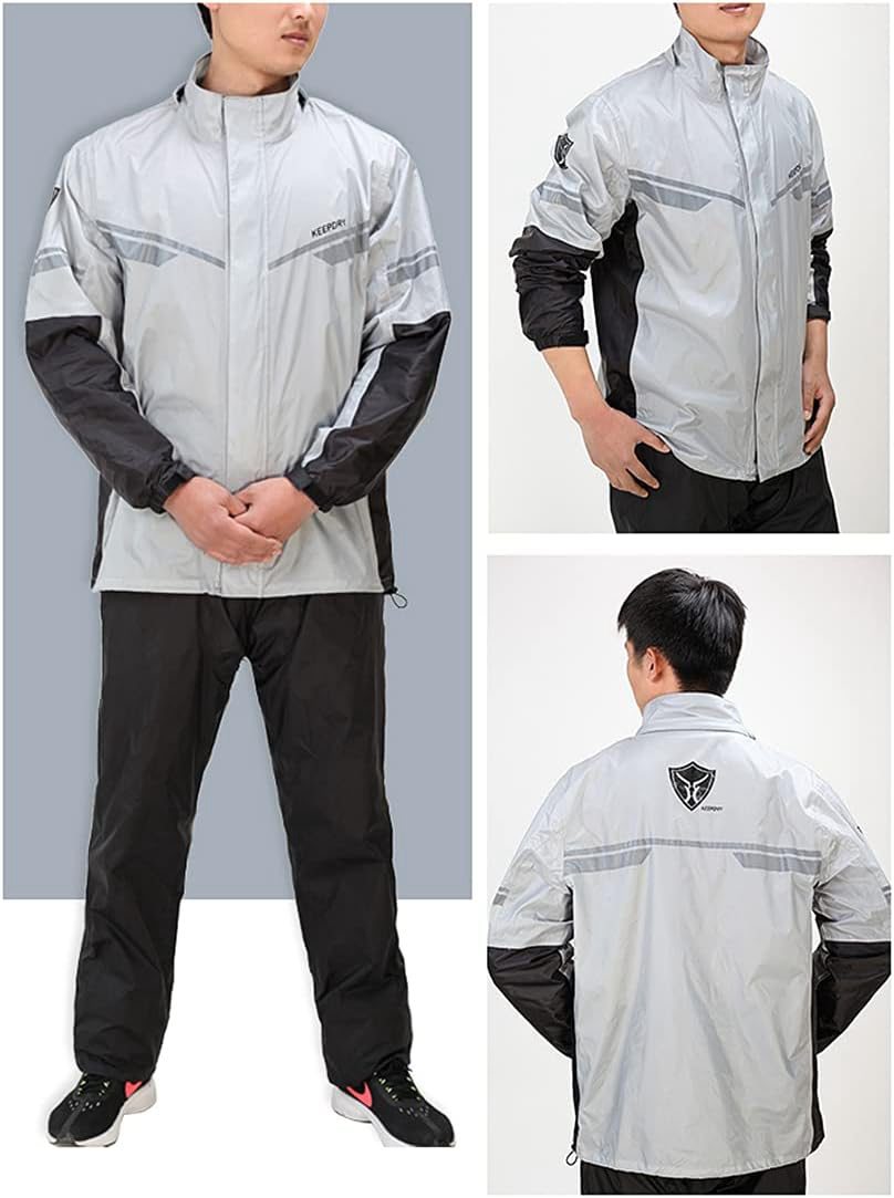 【20%OFFクーポン〜】レインウェア上下セット レインコート メンズ レインスーツ 上下セット 雨合羽 カッパ 撥水 防水 透湿 自転車 バイク 雨着 登山 釣り 雨具 通勤 通学 レインスーツ 軽量 梅雨?台風対策 収納袋付き