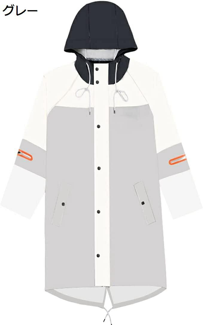 【20%OFFクーポン〜】おしゃれレインポンチョ メンズ 透湿 レインコート レディース 防風 雨合羽 男女兼用 撥水 雨着 防水 雨具 耐久性 カッパ 自転車...