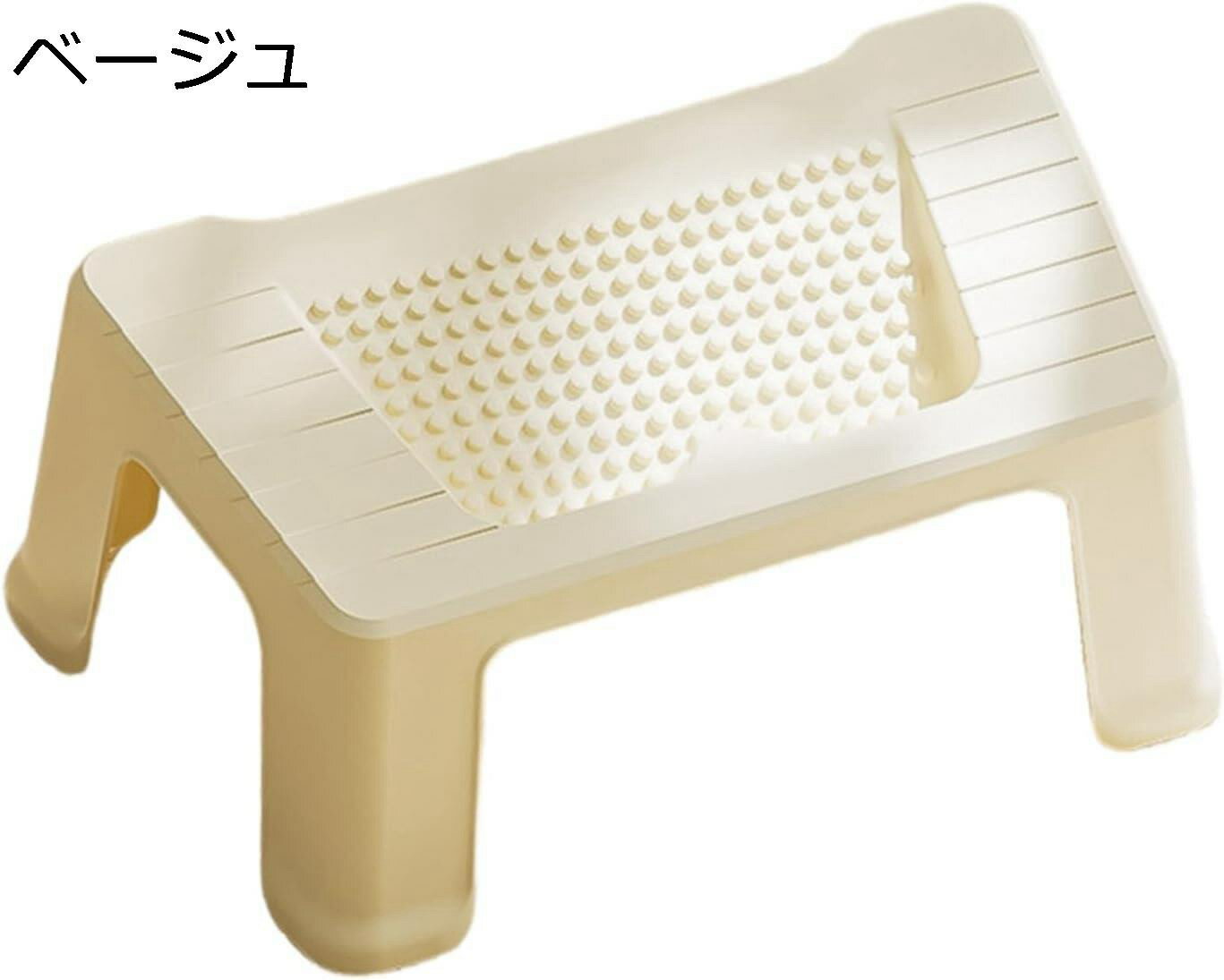 【20%OFFクーポン〜】オフィス用 フットスツール 踏み台?大人?おしゃれ?シンプル マッサージ デスク下 トイレ 室内 手洗い?洗面所 お手伝い 足置き台?滑り止め 疲労軽減?体圧分散 持ち便利 多機能 厚め?丈夫 補助台 プラスチック ベージュ