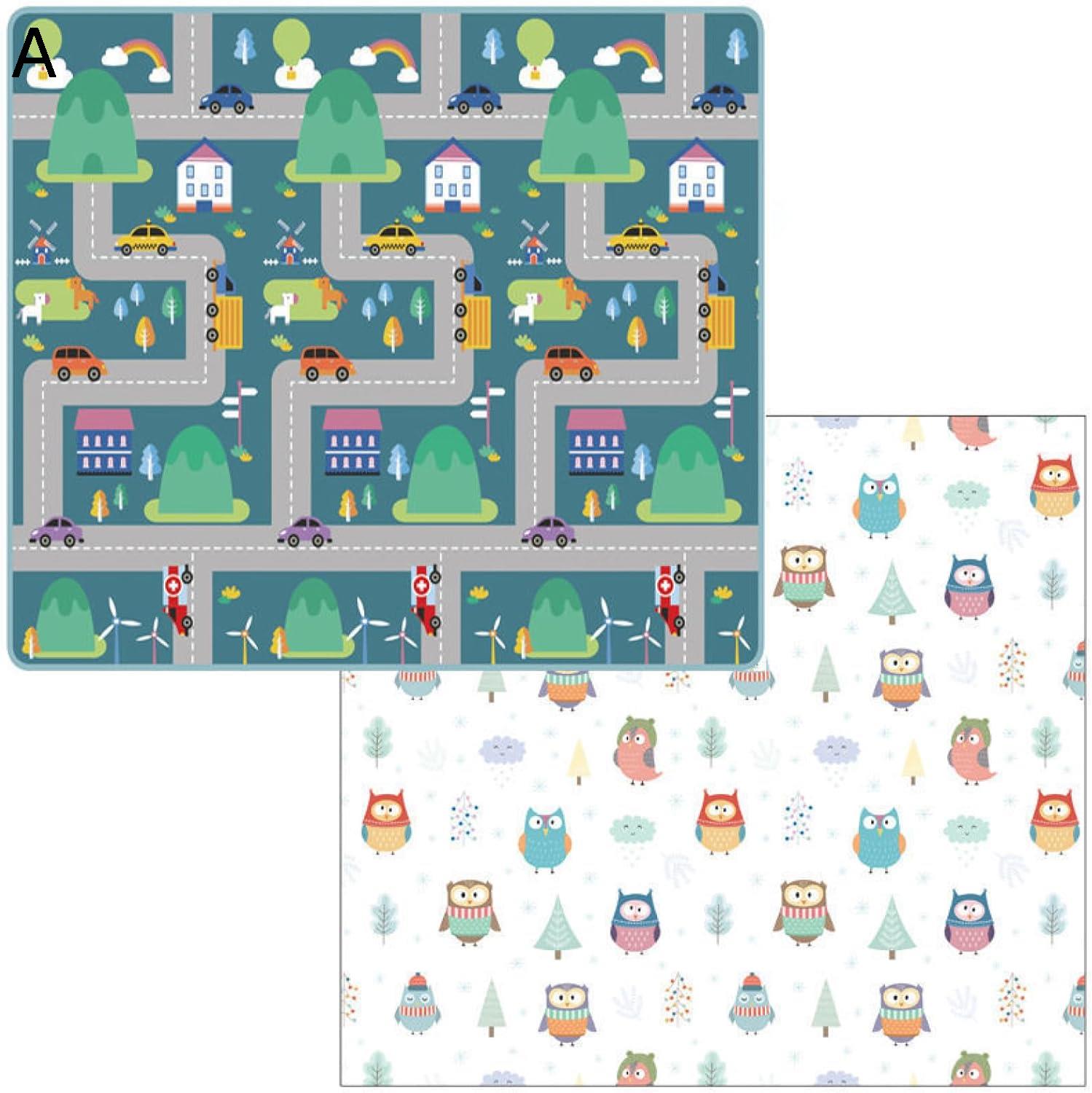 【20%OFFクーポン～】プレイマット 遊びマット ベビーマット 折り畳み式 赤ちゃんマット 両面使用 防水 防音 安全 無毒 無味 ゲームパッド 転倒防止 滑り止め 両面使用 知育 かわいい ベビージム 子供部屋 150*200*1.0cm