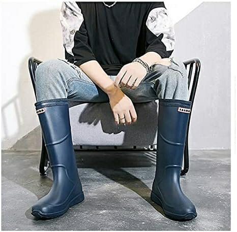 【20%OFFクーポン〜】エンジニア ブルー レインブーツ メンズ ロング 防水 おしゃれ 長靴 レインシューズ スノーブーツ メンズ 防滑 ラバーブーツ ガーデニングレインブーツ かっこいい メンズ アウトドア 雨 25.0cm 防水 メンズ エンジニアブーツ