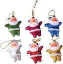 【20%OFFクーポン~】サンタクロースのオーナメント, 6個 小さなクリスマスツリーペンダント, サンタクロースのクリスマスツリーペンダント, クラシックなかわいいサンタクロース人形の装飾, クリスマスツリーのぬいぐるみオーナメント 暖炉用窓辺マントルピース