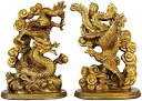 【20%OFFクーポン~】風水 鳳凰 鳥の王 昇運金龍 龍 風水グッズ 銅製 オブジェ 飾り物 置物 開運 昇運 縁起物 魔除け 高級風水アイテム ギフト 新年 お守り 金運 鳳凰 贈り物 財運 運気アップ 商売繁盛 お礼 開運祈願 (鳳凰+龍)