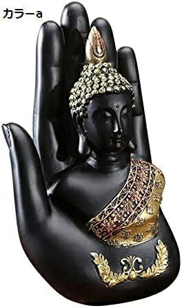 【全店10％OFFクーポン】黒い仏像,家のための創造的な仏像 | 仏陀の装飾仏ヤシの精神的な瞑想の芸術の装飾の庭の家のテラスのデッキのポーチ
